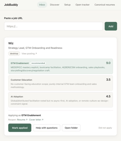 JobBuddy screenshot